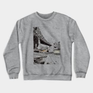 5 min in NY City - East River Bridge Crewneck Sweatshirt